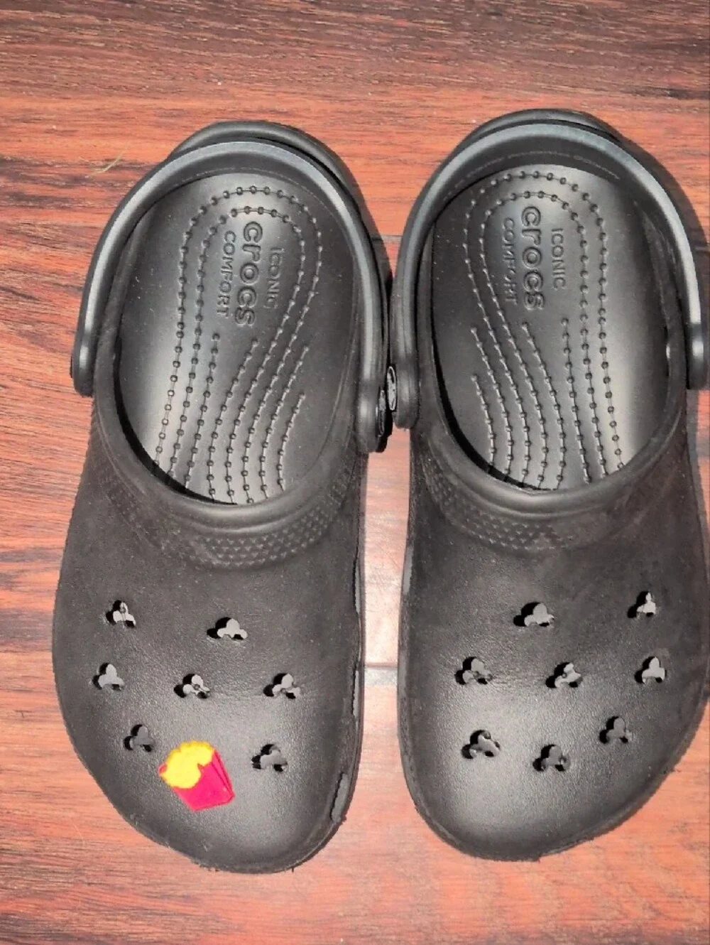 Kids Black Disney Crocs Mickey with Decorative Charm